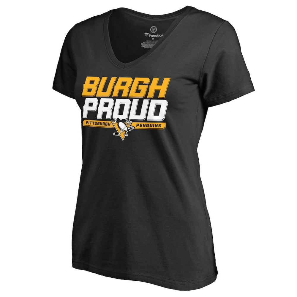 NHL Pittsburgh Penguins Women's Hometown Collection Burgh Proud T-Shirt - Black
