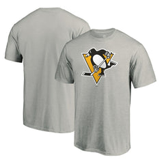 NHL Pittsburgh Penguins Team Primary Logo 2 T-Shirt - Ash