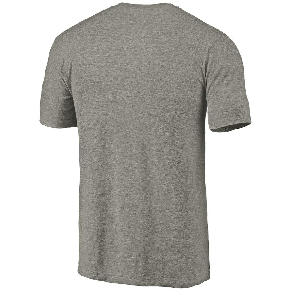 NHL Carolina Hurricanes Distressed Team Logo Tri-Blend T-Shirt - Ash
