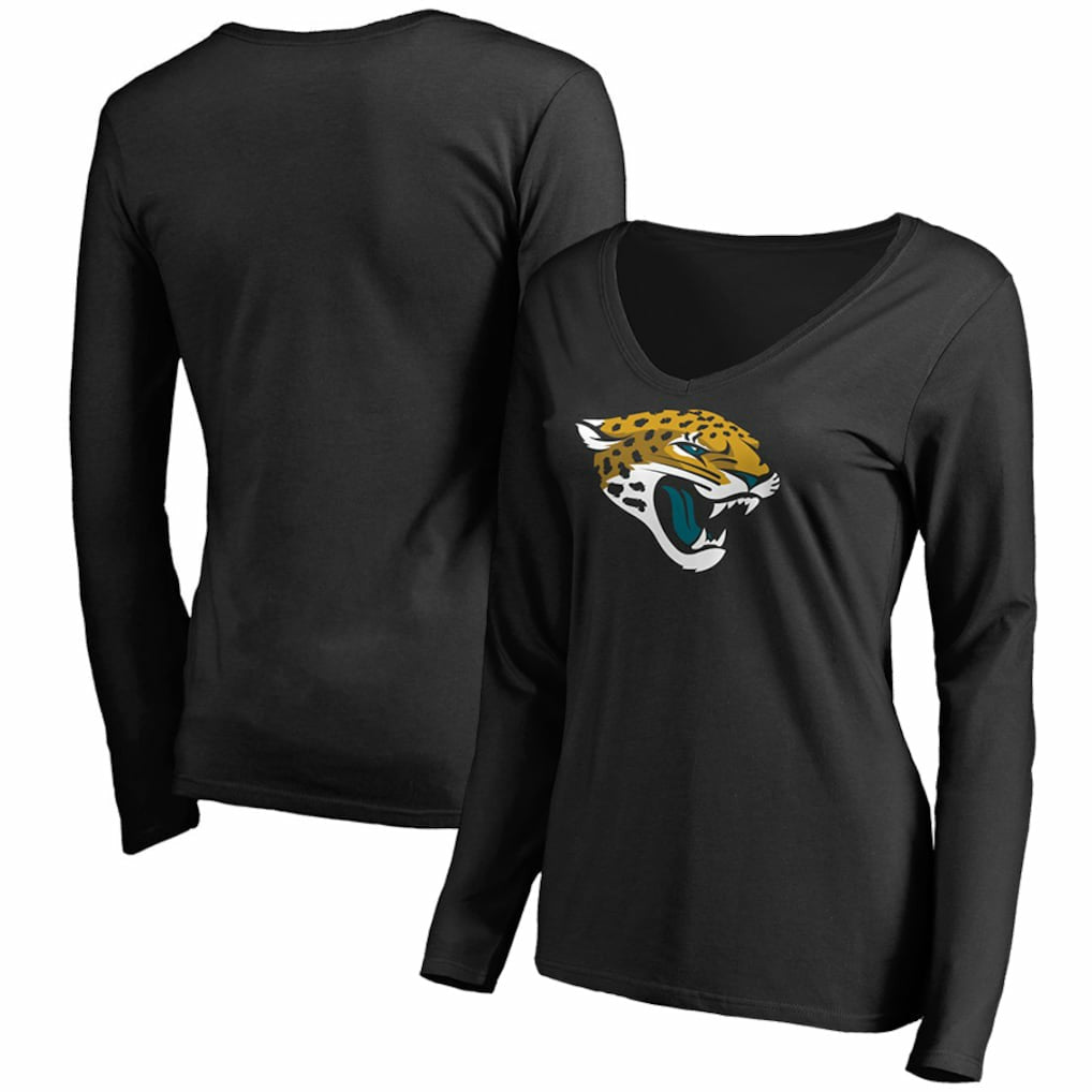 Jacksonville Jaguars Women's Primary Team Logo Long Sleeve T-Shirt Black