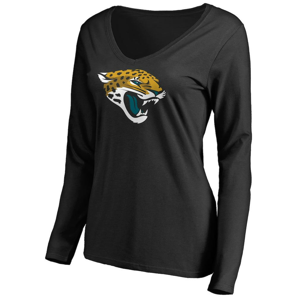 Jacksonville Jaguars Women's Primary Team Logo Long Sleeve T-Shirt Black