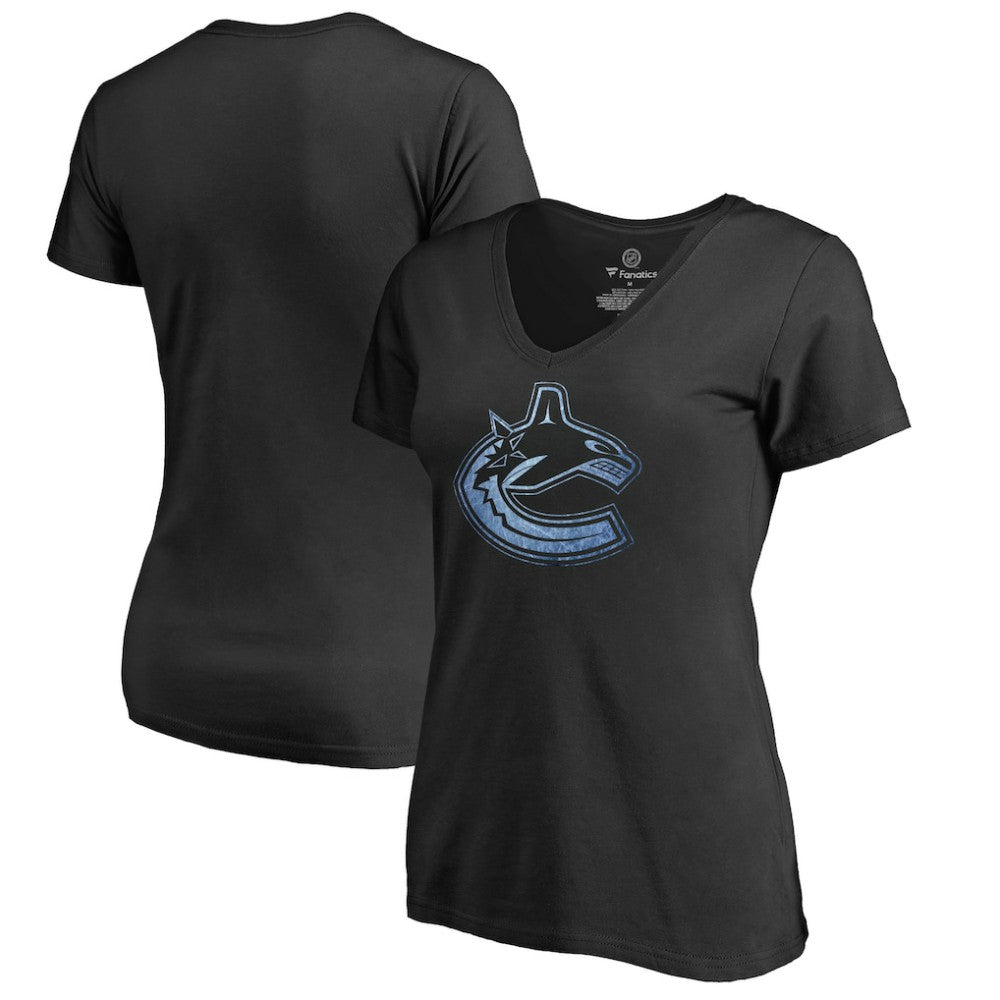 NHL Vancouver Canucks Women's Pond Hockey T-Shirt - Black