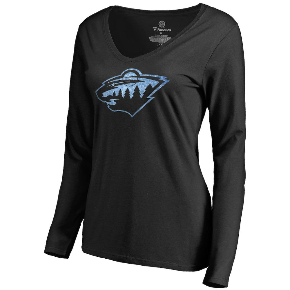 NHL Minnesota Wild Women's Pond Hockey Long Sleeve T-Shirt - Black
