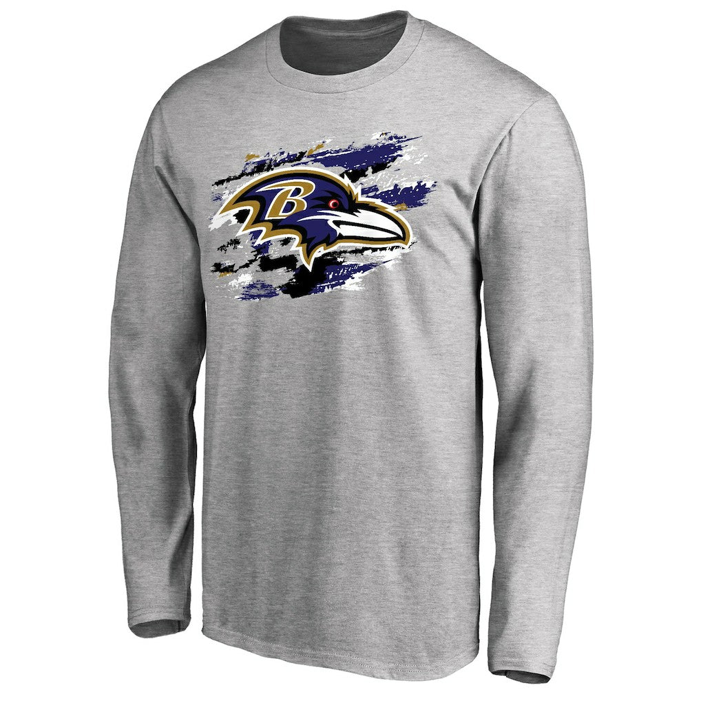 Baltimore Ravens True Colors Long Sleeve T-Shirt Ash