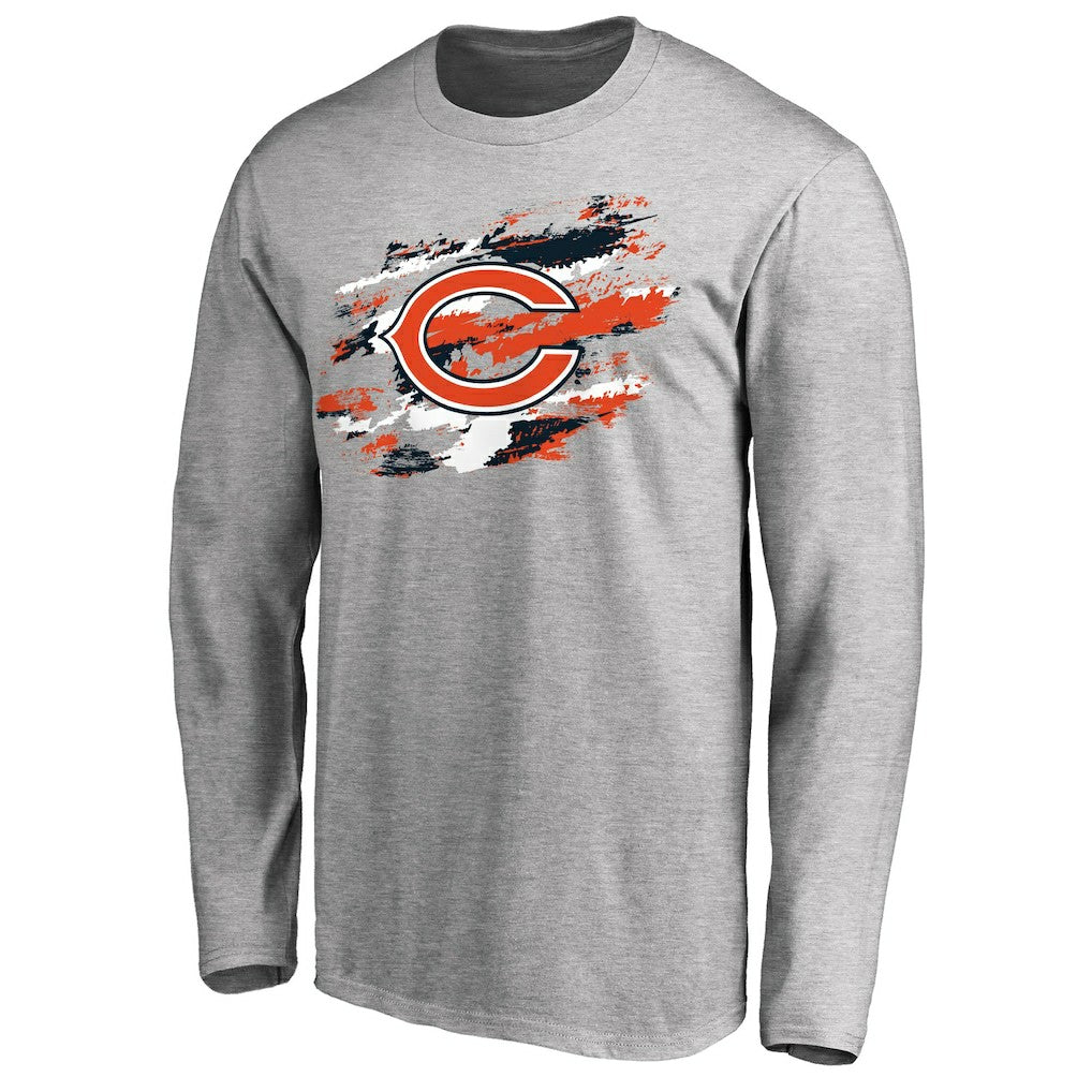 Chicago Bears True Colors Long Sleeve T-Shirt Ash