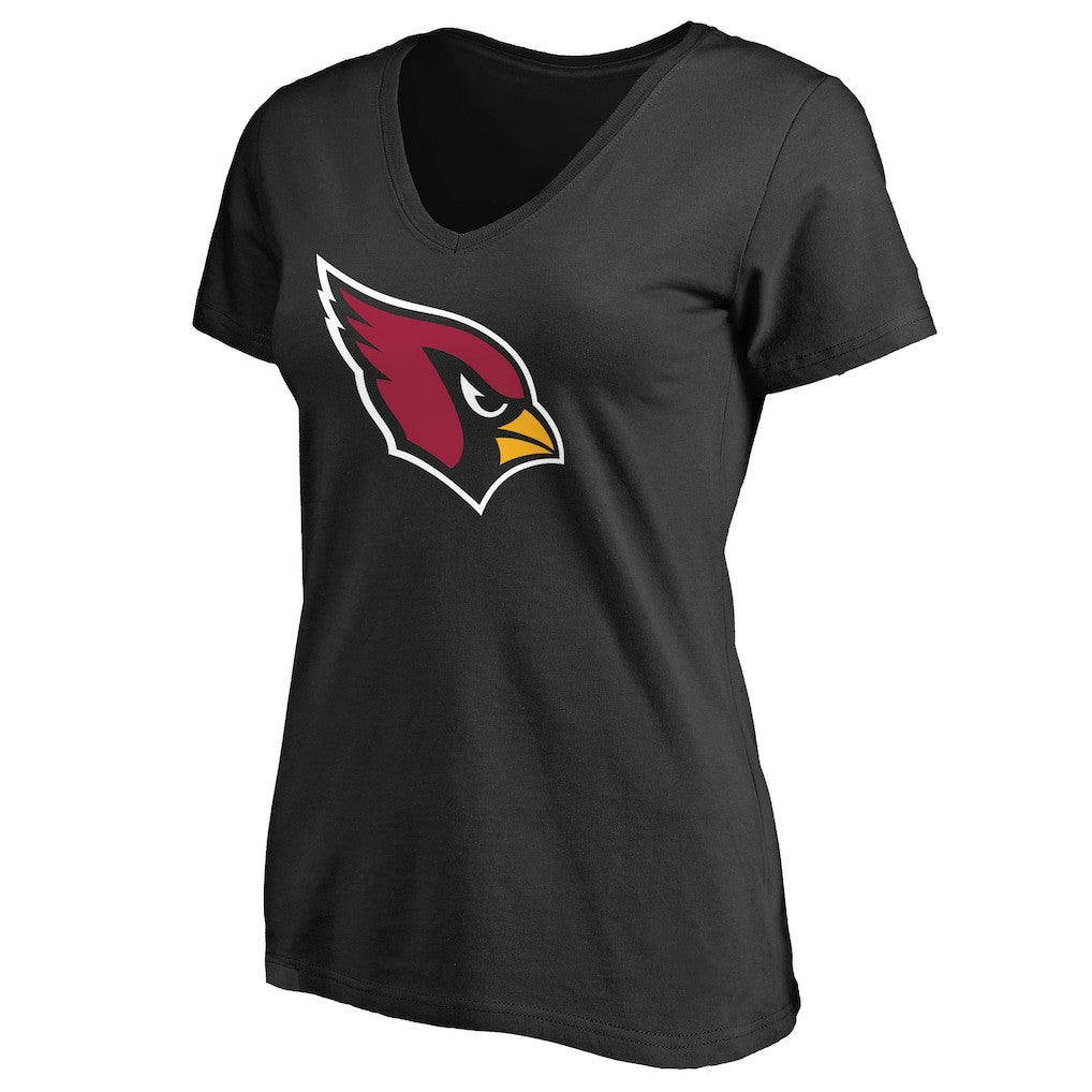 Arizona Cardinals Women's Primary Team Logo V-Neck T-Shirt Black