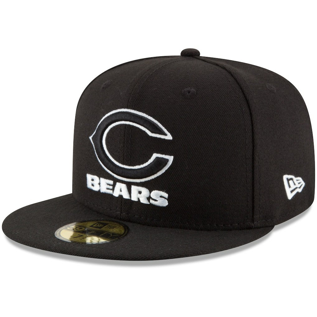 Chicago Bears New Era B-Dub 59FIFTY Fitted Hat Black