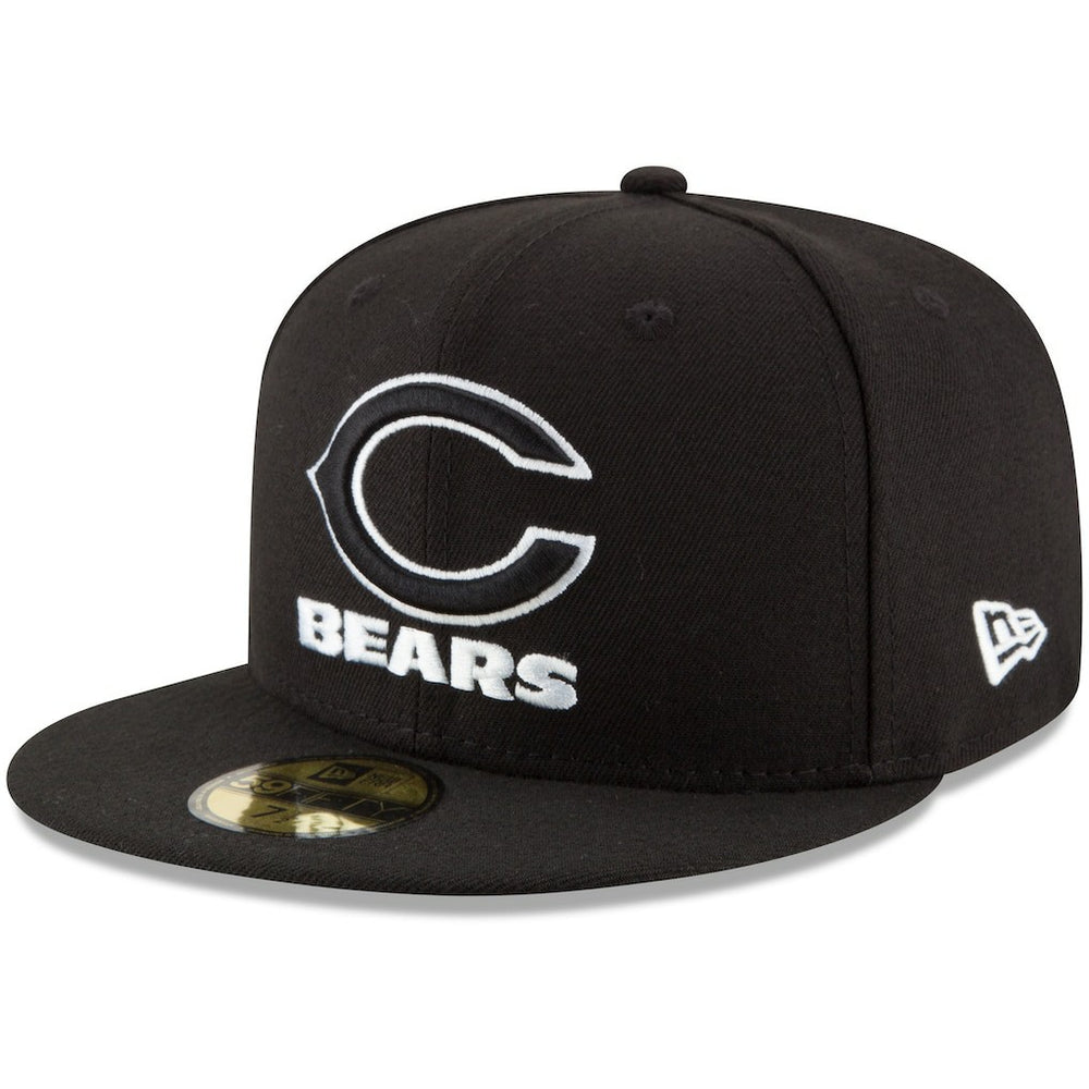Chicago Bears New Era B-Dub 59FIFTY Fitted Hat Black