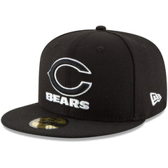 Chicago Bears New Era B-Dub 59FIFTY Fitted Hat Black