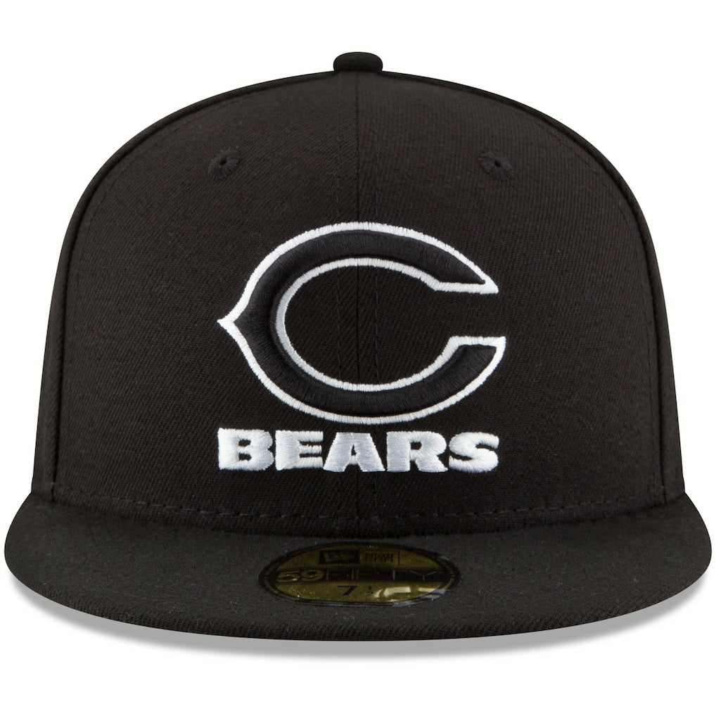 Chicago Bears New Era B-Dub 59FIFTY Fitted Hat Black