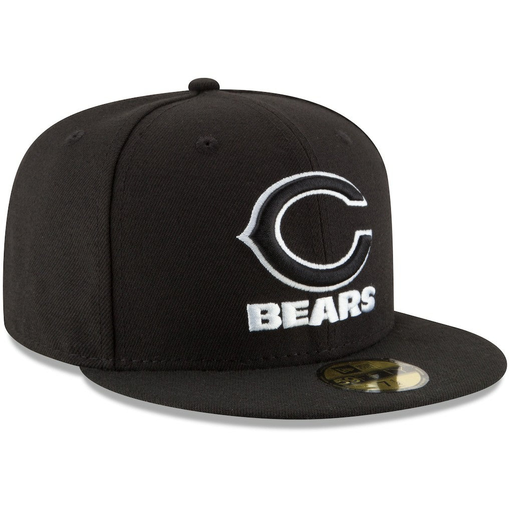 Chicago Bears New Era B-Dub 59FIFTY Fitted Hat Black
