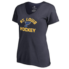 NHL St. Louis Blues Women's Overtime V-Neck T-Shirt - Navy