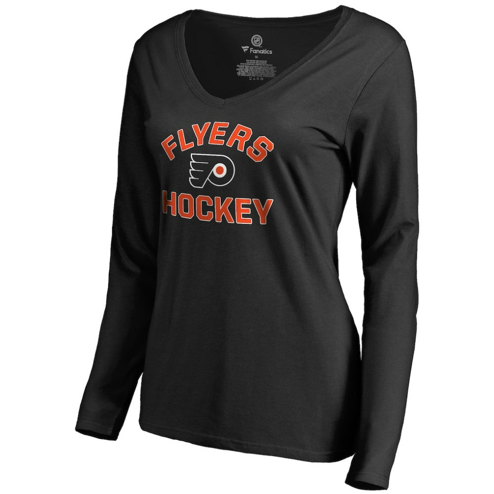 NHL Philadelphia Flyers Women's Overtime Long Sleeve T-Shirt - Black
