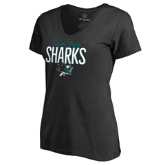 NHL San Jose Sharks Women's Nostalgia T-Shirt - Black