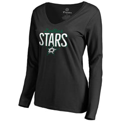 NHL Dallas Stars Women's Nostalgia Long Sleeve T-Shirt - Black