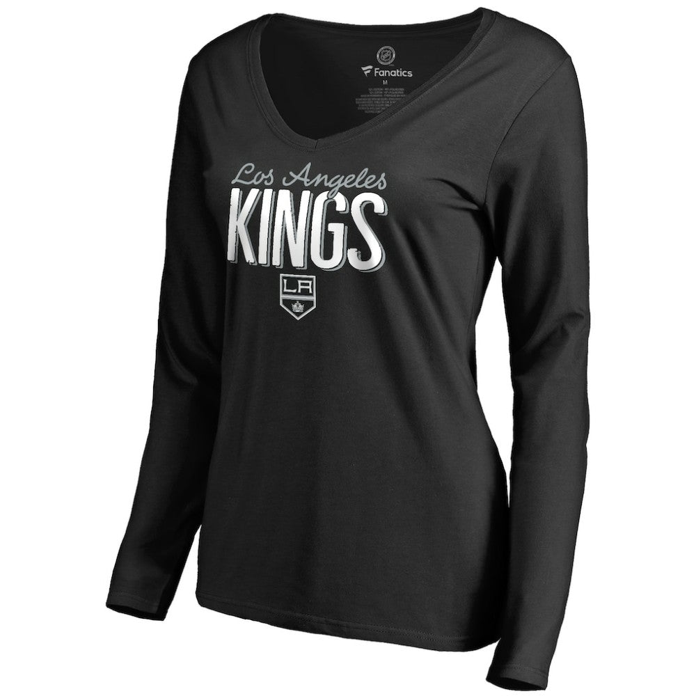 NHL Los Angeles Kings Women's Nostalgia Long Sleeve T-Shirt - Black