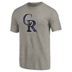 Colorado Rockies Distressed Team Tri-Blend T-Shirt - Ash T-shirts