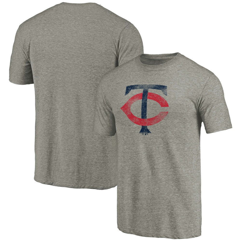 Minnesota Twins Distressed Team Tri-Blend T-Shirt - Ash T-shirts