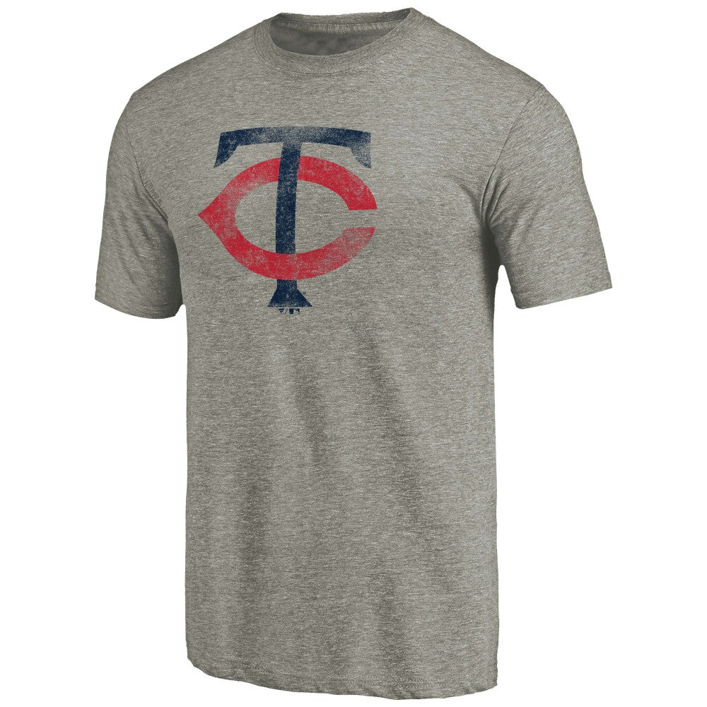 Minnesota Twins Distressed Team Tri-Blend T-Shirt - Ash T-shirts