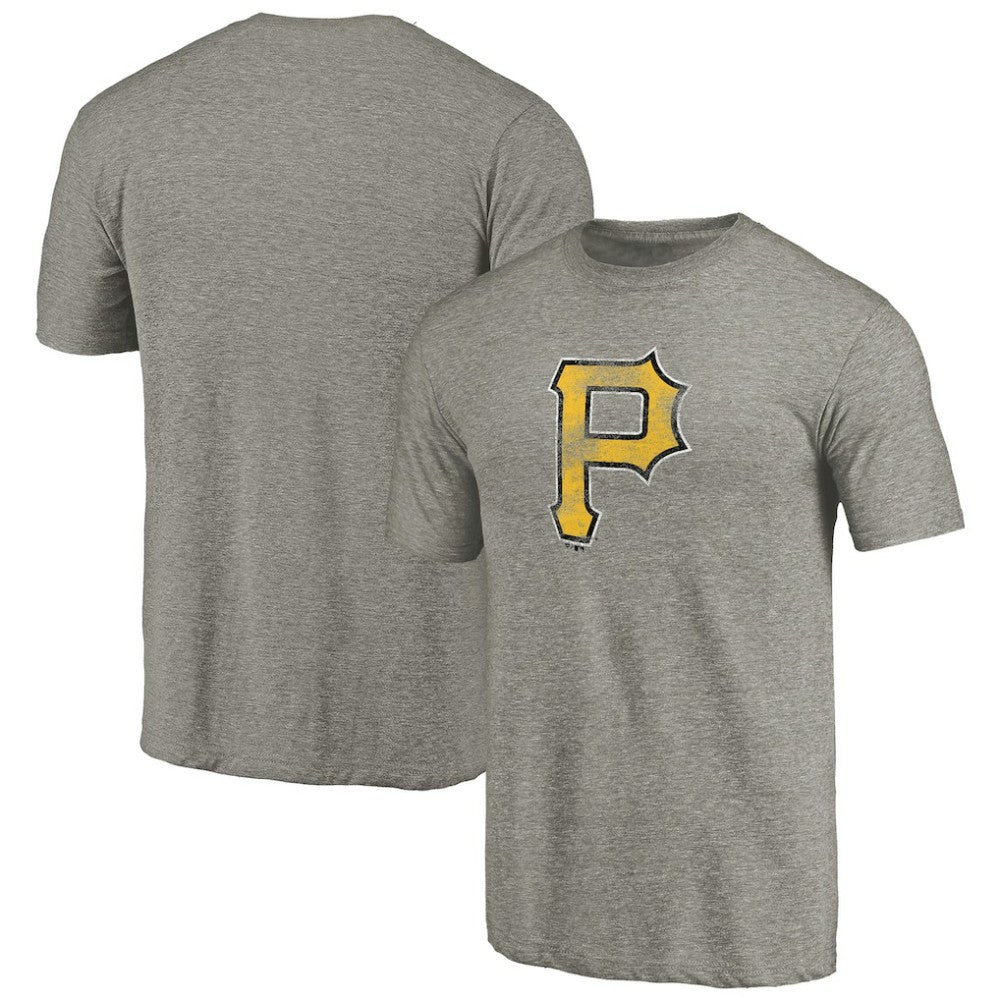 Pittsburgh Pirates Distressed Team Tri-Blend T-Shirt - Ash T-shirts