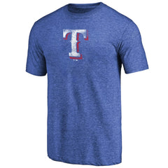 Texas Rangers Distressed Team 2 Tri-Blend T-Shirt - Royal T-shirts
