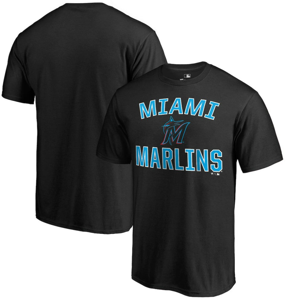 Miami Marlins Victory Arch T-Shirt - Black T-shirts