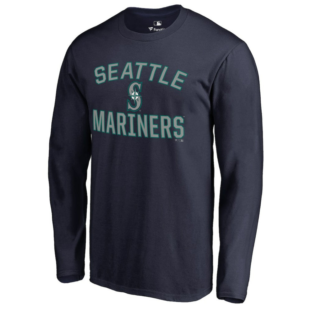 Seattle Mariners Victory Arch Long Sleeve T-Shirt - Navy T-shirts