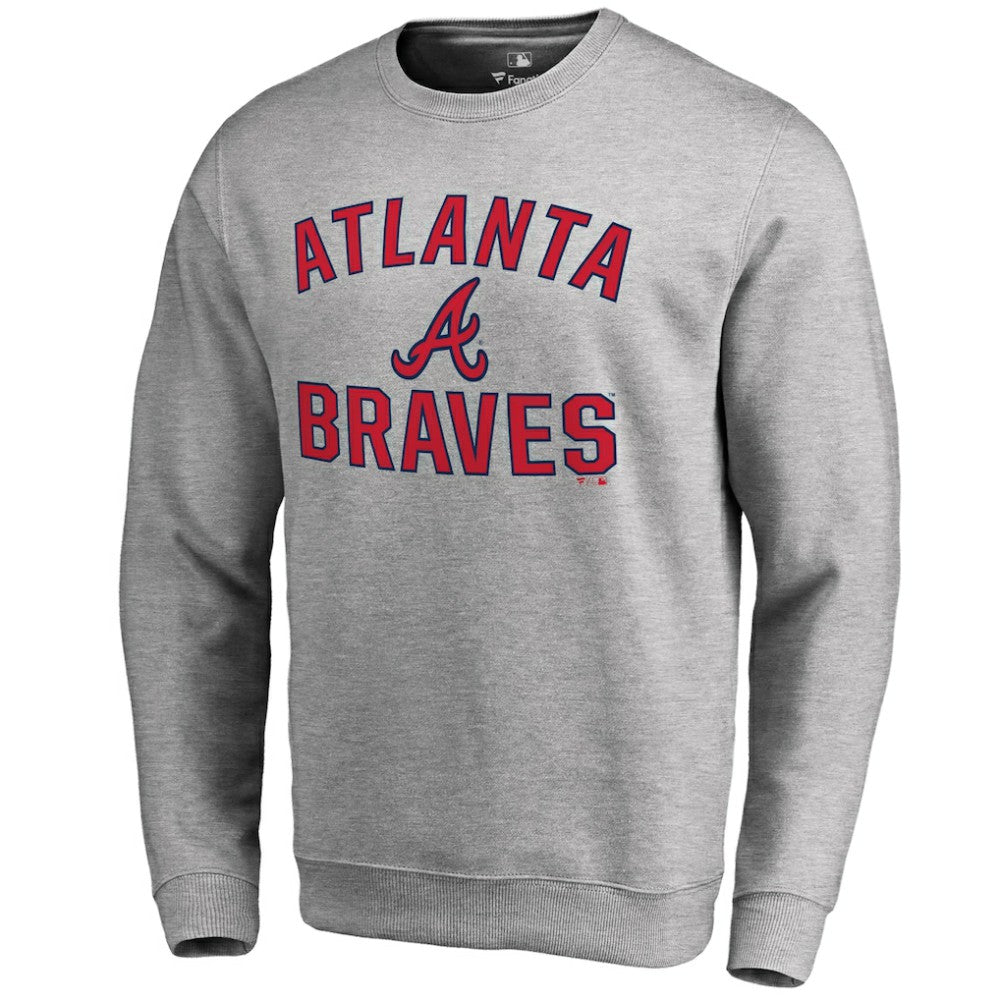 Atlanta Braves Victory Arch Pullover Sweatshirt - Ash Pullover