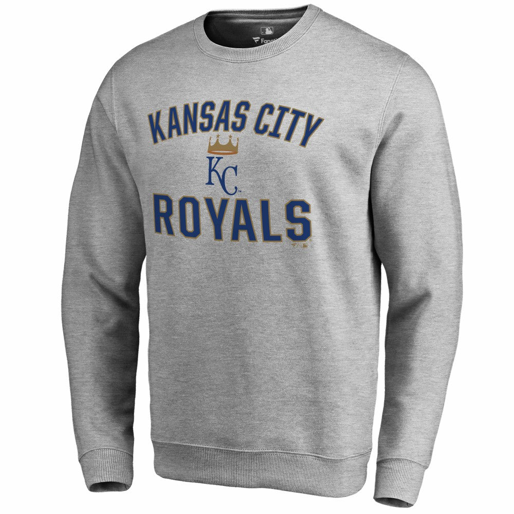 Kansas City Royals Victory Arch Pullover Sweatshirt - Ash Pullover