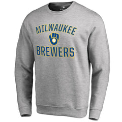 Milwaukee Brewers Victory Arch Pullover Sweatshirt - Ash Pullover