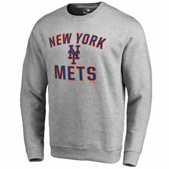 New York Mets Victory Arch Pullover Sweatshirt - Ash Pullover