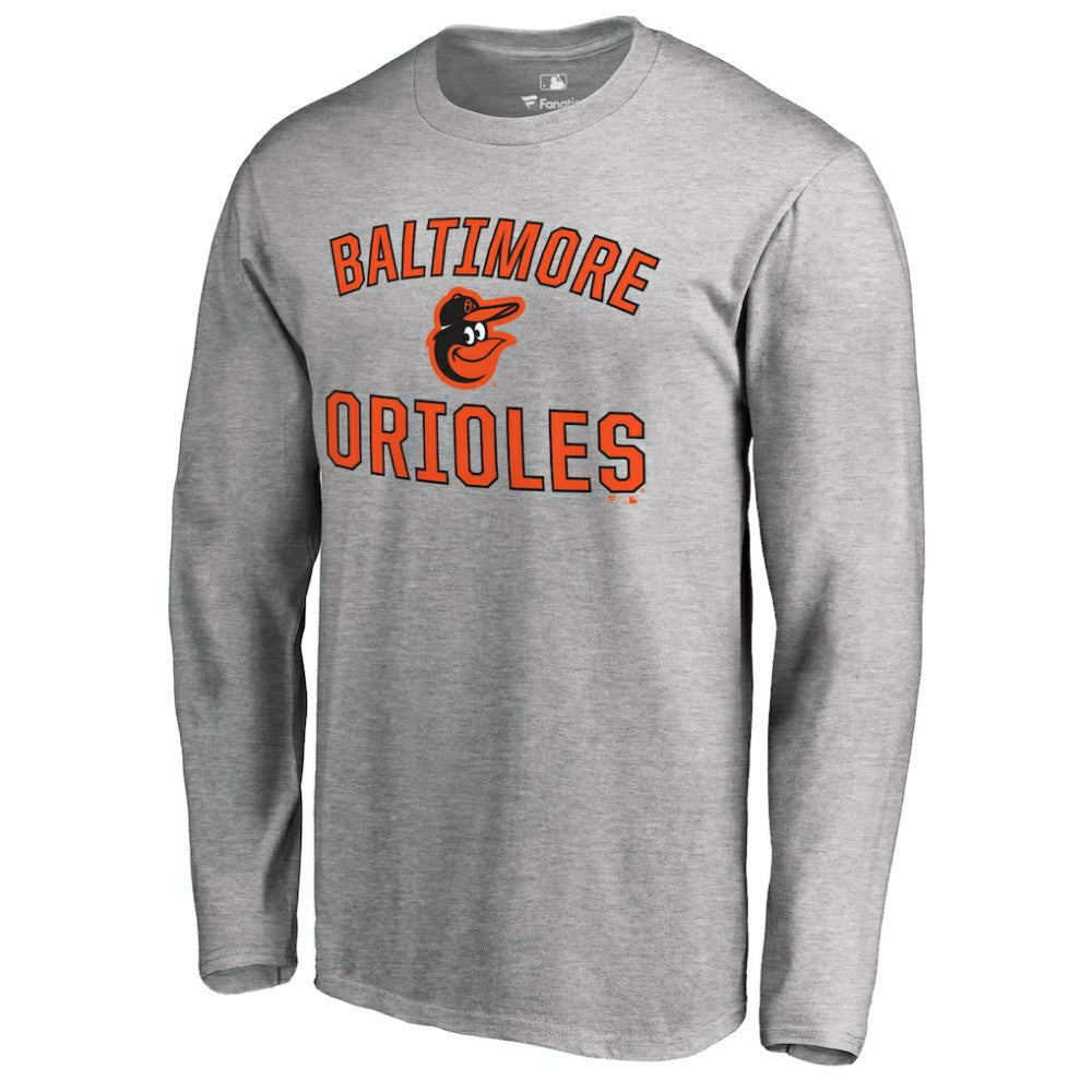 Baltimore Orioles Victory Arch Long Sleeve T-Shirt - Ash T-shirts