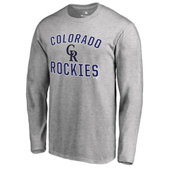 Colorado Rockies Victory Arch Long Sleeve T-Shirt - Ash T-shirts
