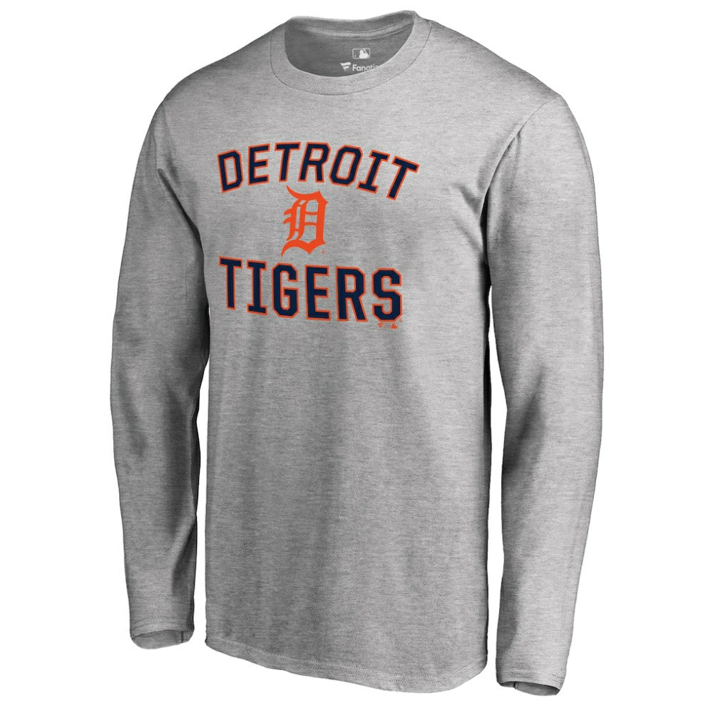 Detroit Tigers Victory Arch Long Sleeve T-Shirt - Ash T-shirts