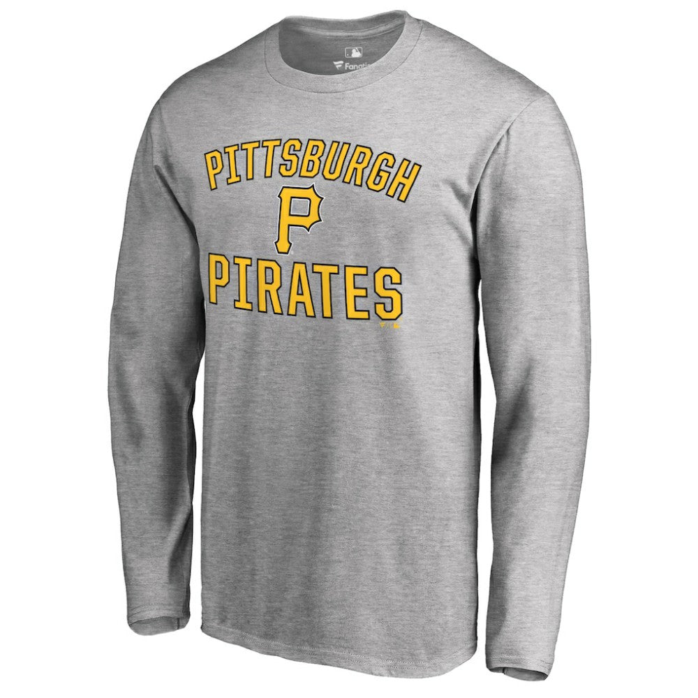 Pittsburgh Pirates Victory Arch Long Sleeve T-Shirt - Ash T-shirts