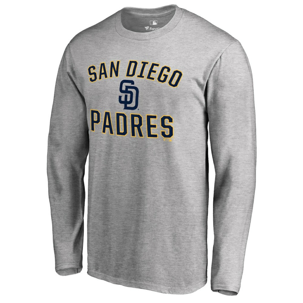 San Diego Padres Victory Arch Long Sleeve T-Shirt - Ash T-shirts