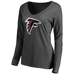 Atlanta Falcons Women's Team Logo Long Sleeve T-Shirt Heathered Gray