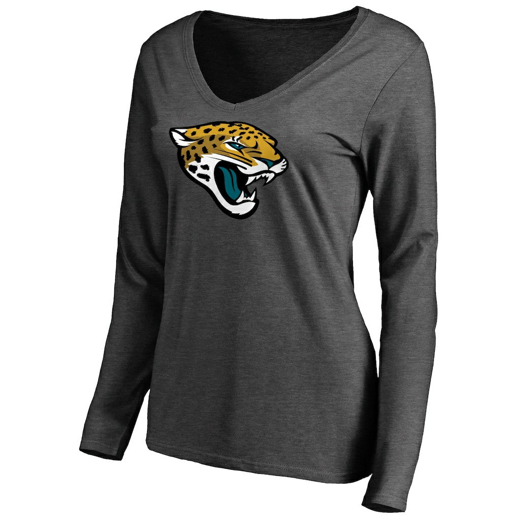 Jacksonville Jaguars Women's Team Logo Long Sleeve T-Shirt Heathered Gray