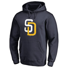 San Diego Padres Official Logo Fitted Pullover Hoodie - Navy Hoodies