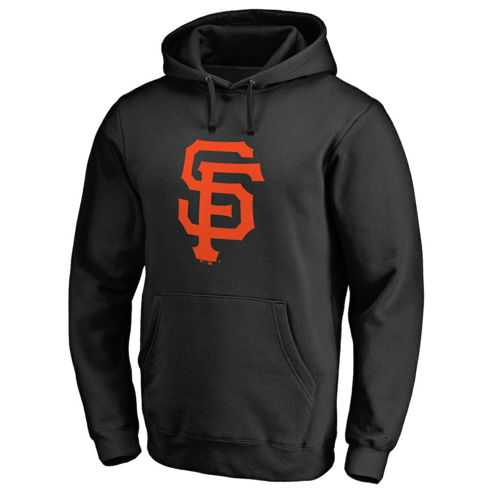 San Francisco Giants Official Logo Fitted Pullover Hoodie - Black Hoodies