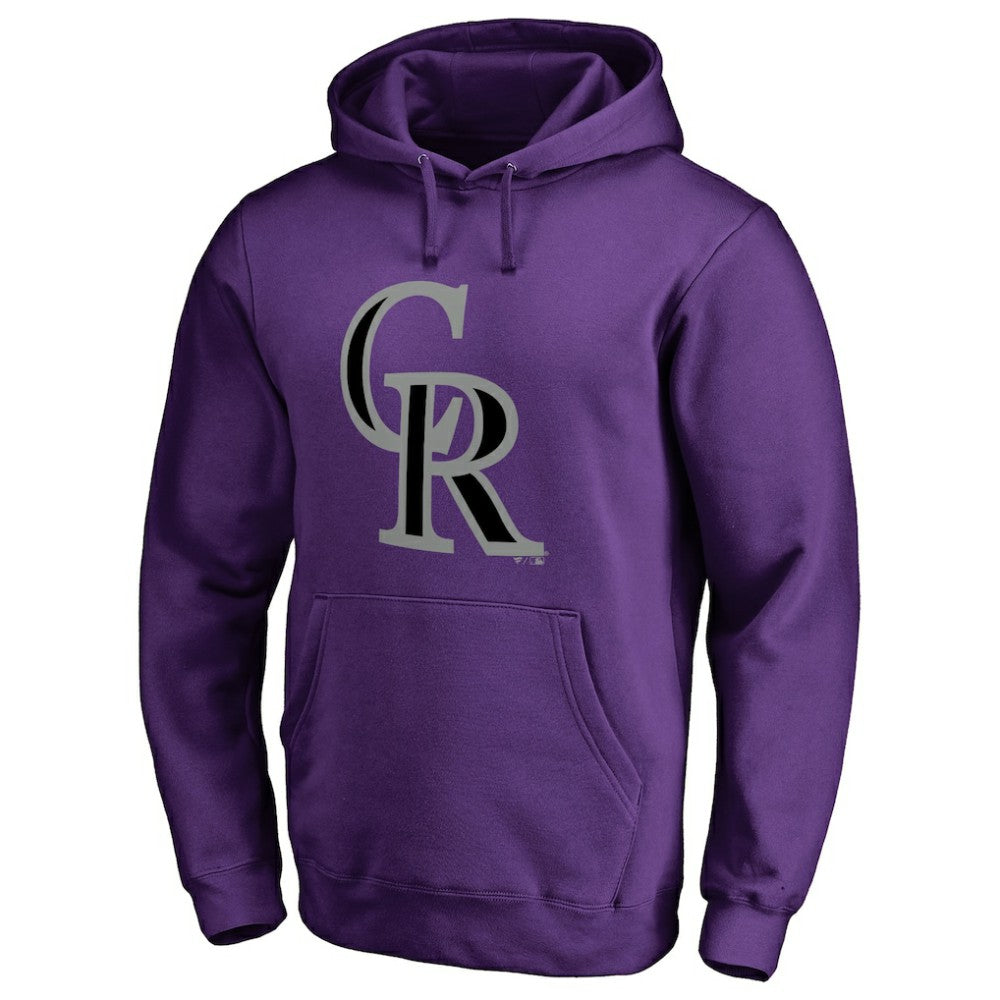 Colorado Rockies Official Logo Fitted Pullover Hoodie - Purple Hoodies