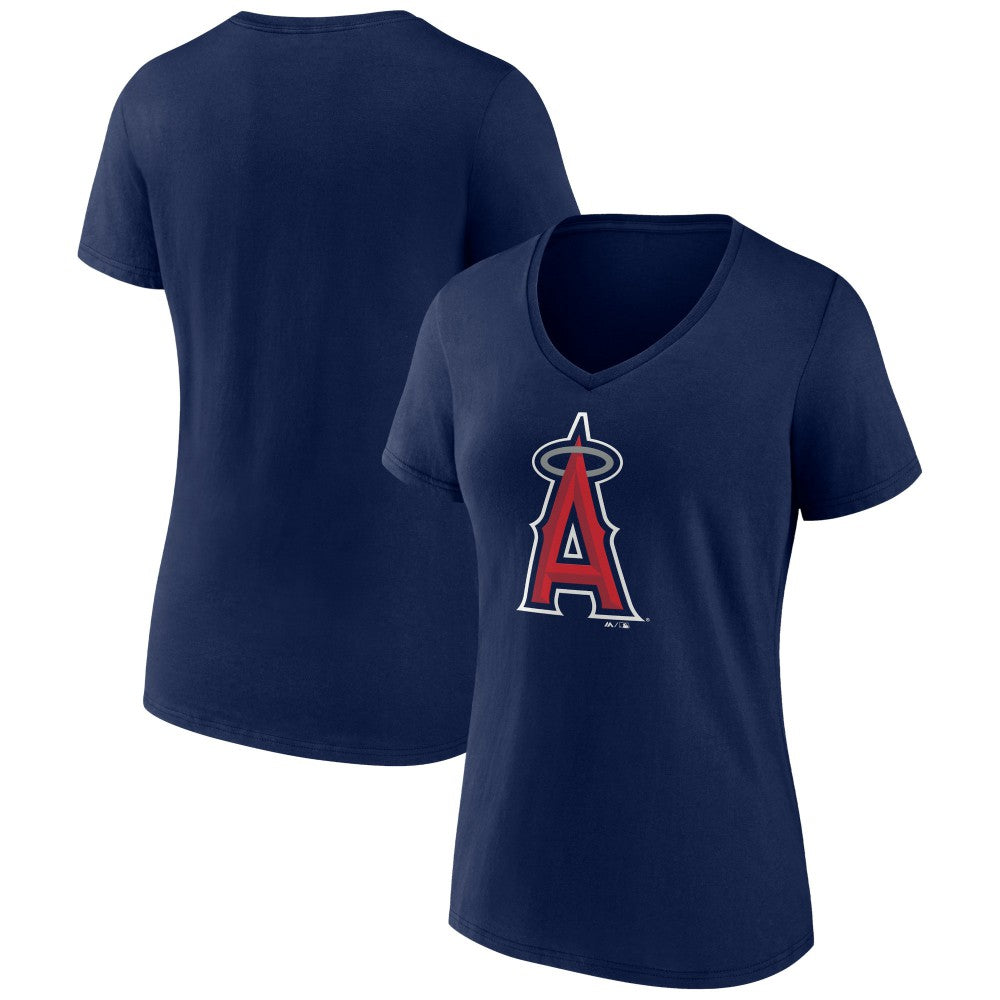 Los Angeles Angels Women's Secondary Color Primary Logo T-Shirt - Navy T-shirts
