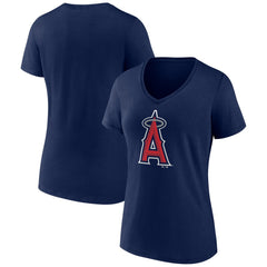 Los Angeles Angels Women's Secondary Color Primary Logo T-Shirt - Navy T-shirts