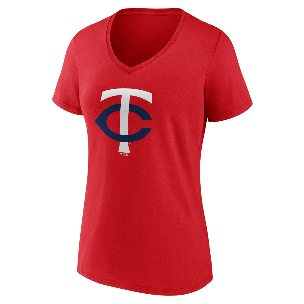 Minnesota Twins Women's Secondary Color Primary Logo T-Shirt - Red T-shirts
