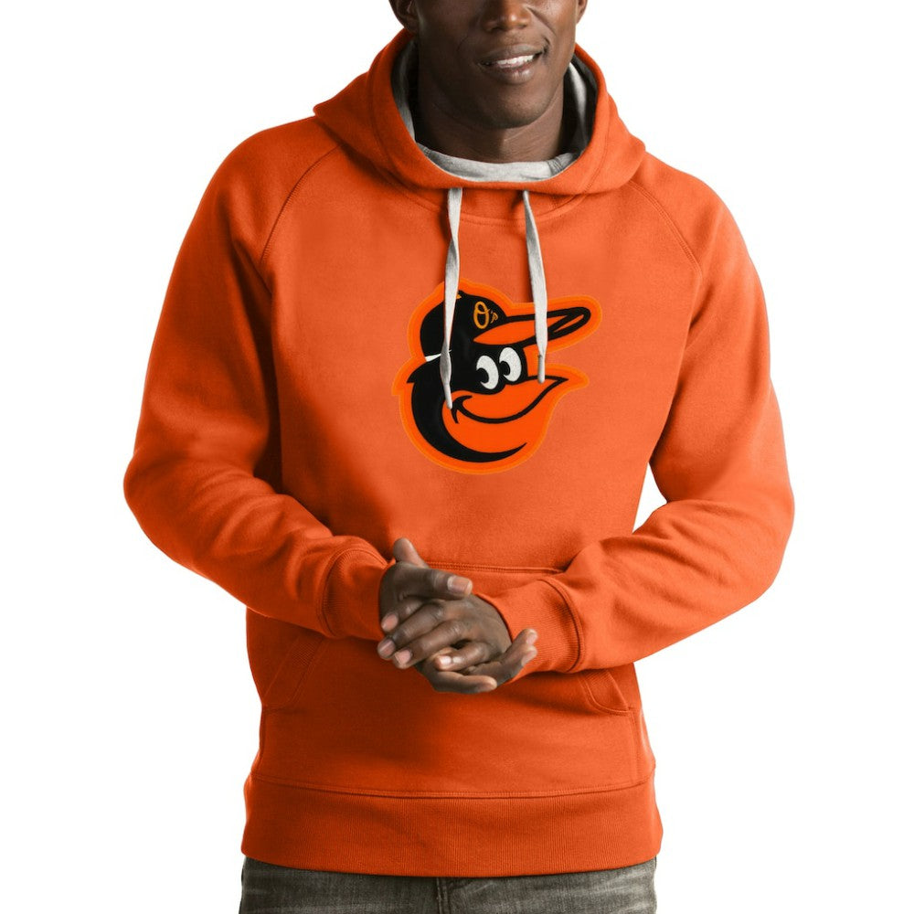 Baltimore Orioles Antigua Victory Pullover Hoodie - Orange Hoodies
