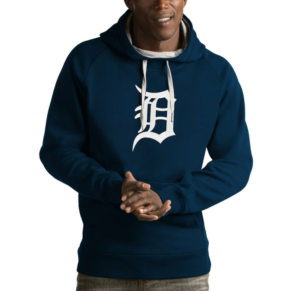 Detroit Tigers Antigua Victory Pullover Hoodie - Navy Hoodies