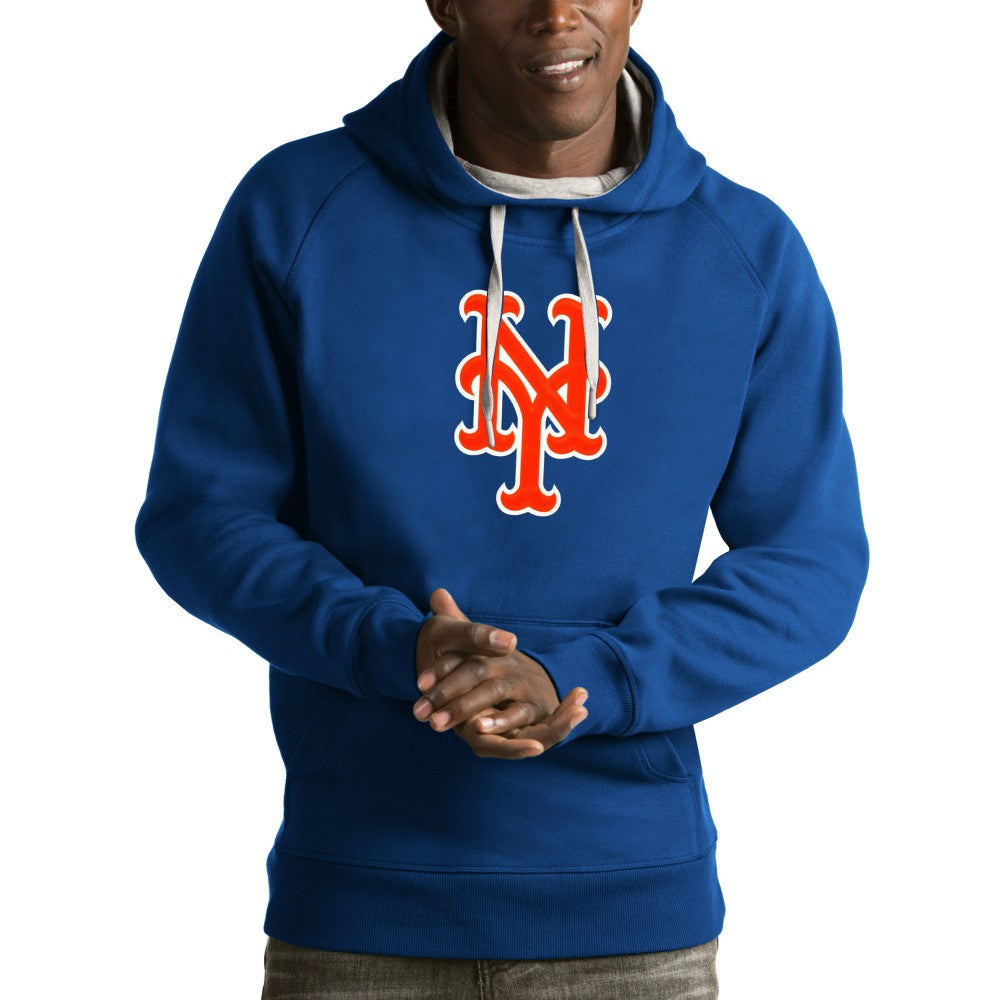 New York Mets Antigua Victory Pullover Hoodie - Royal Hoodies