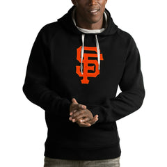 San Francisco Giants Antigua Victory Pullover Hoodie - Black Hoodies
