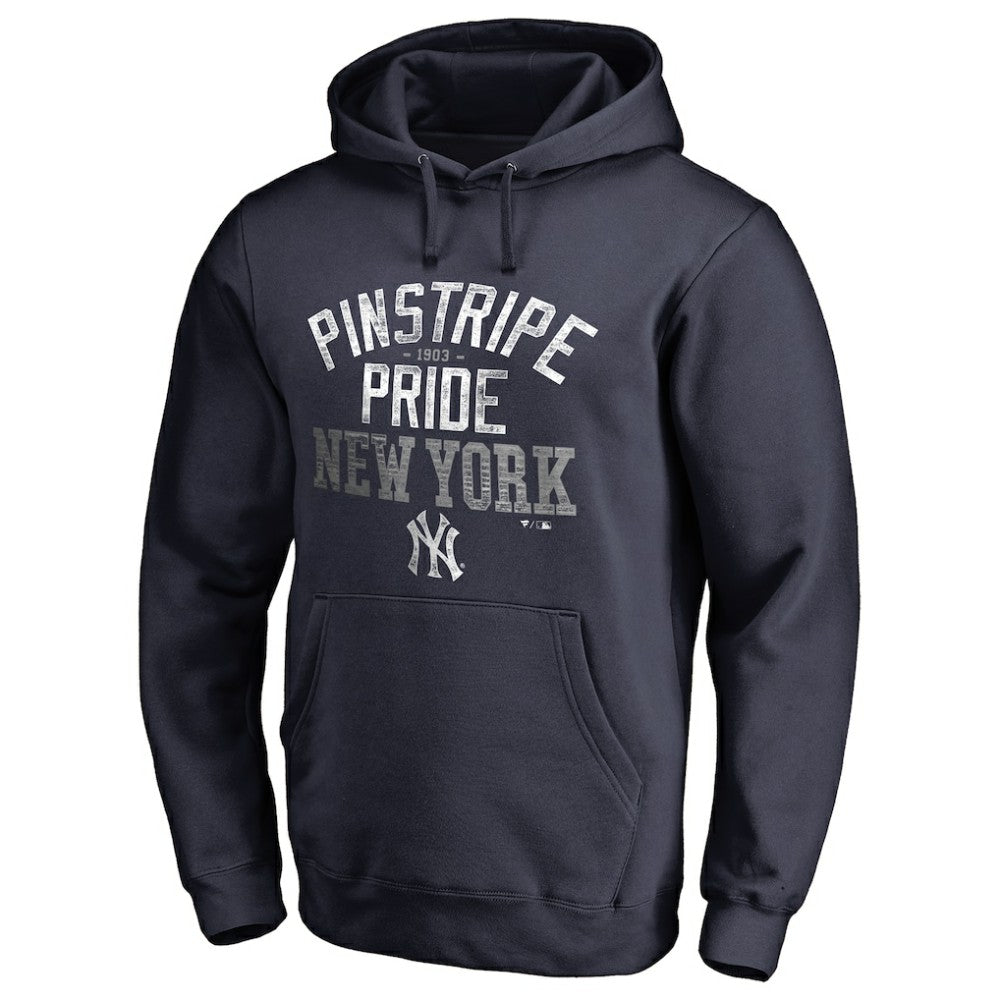 New York Yankees Hometown Collection Pinstripe Pride Pullover Hoodie - Navy Hoodies