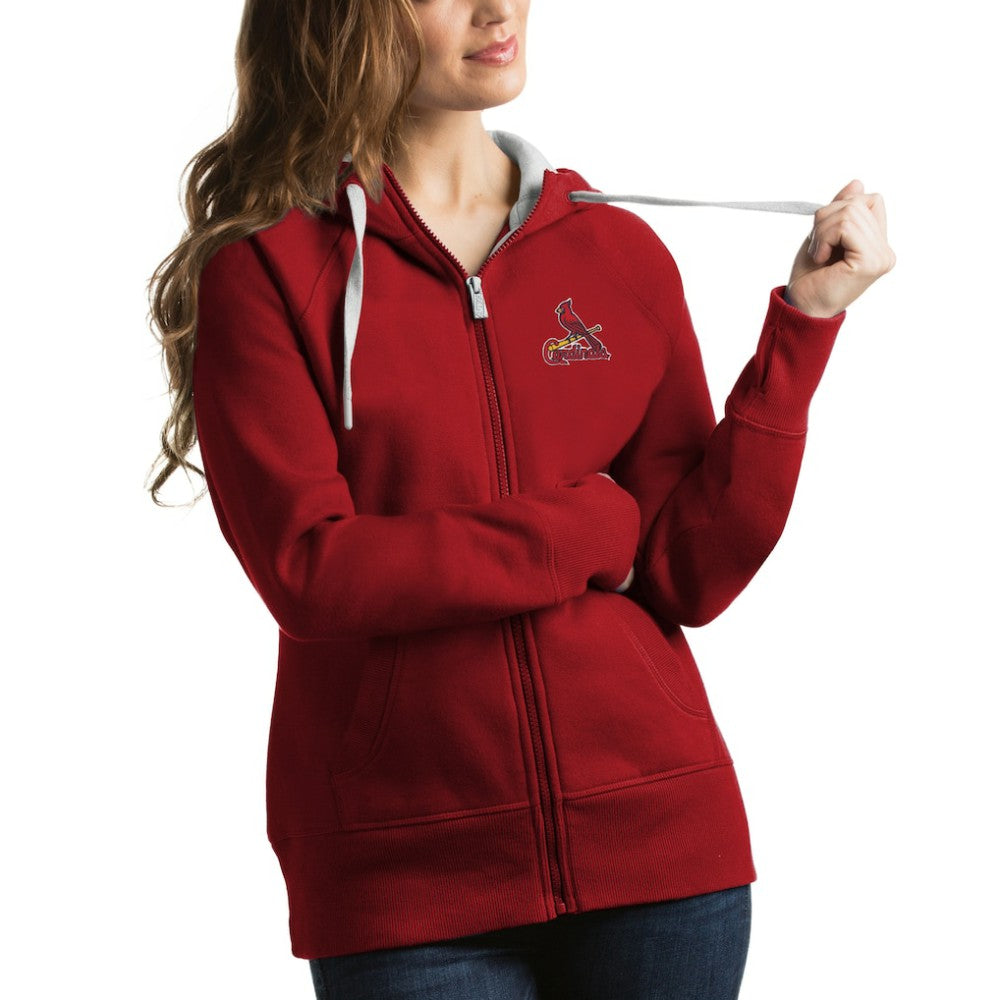 St. Louis Cardinals Antigua Women's Victory Full-Zip Hoodie - Red Hoodies